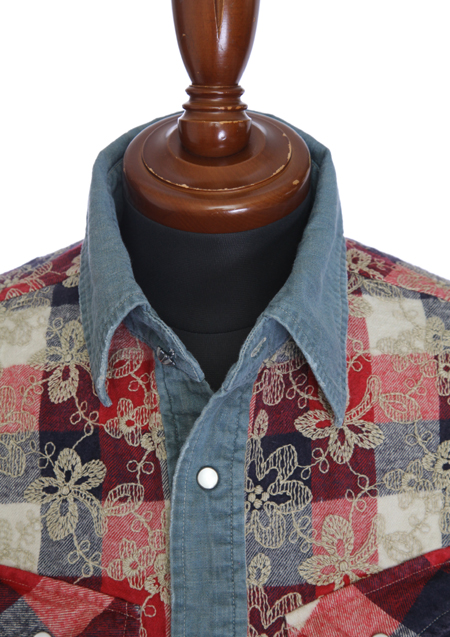 AYUITE EMBROIDERY CHECK SHIRT