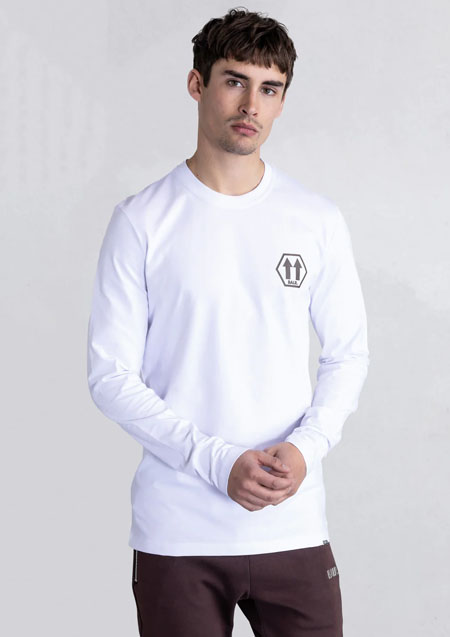 BALR. Olaf Straight Arrows Longsleeve T-Shirt | Bright White