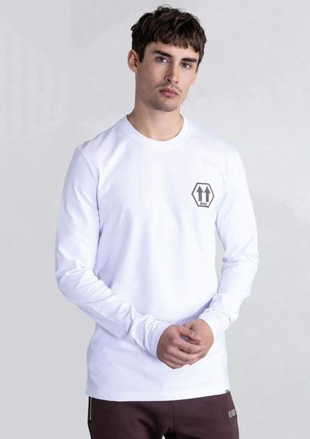 BALR. Olaf Straight Arrows Longsleeve T-Shirt | Bright White