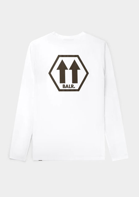 BALR. Olaf Straight Arrows Longsleeve T-Shirt | Bright White