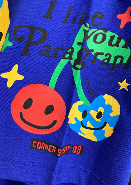 PARAGRAPH SMILE EARTH TEE | BLUE