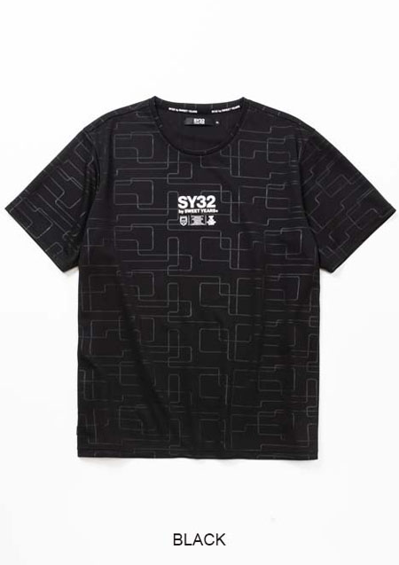 SY32 EMBOSS GEOMETRY MINI LOGO T 14362 | BLACK