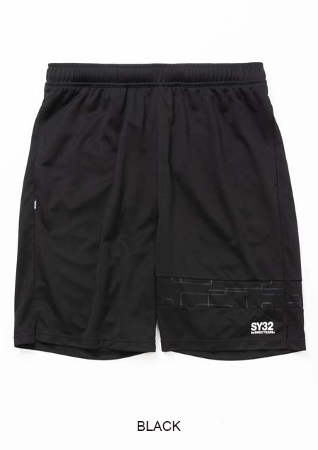 SY32 EMBOSS GEOMETRY SHORT PT 14363 | BLACK