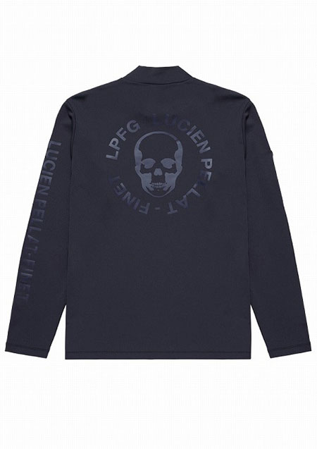 LUCIEN PELLAT-FINET　LPFG メンズ 長袖モックネックシャツ | 78NAVY | MENS