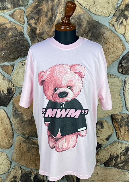 MOD WAVE MOVEMENT BOTH BEAR TEE | PINK