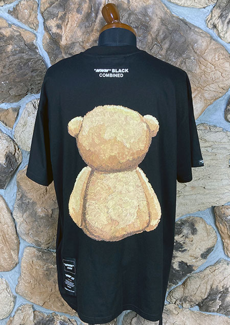 MOD WAVE MOVEMENT BOTH BEAR TEE | BLACK