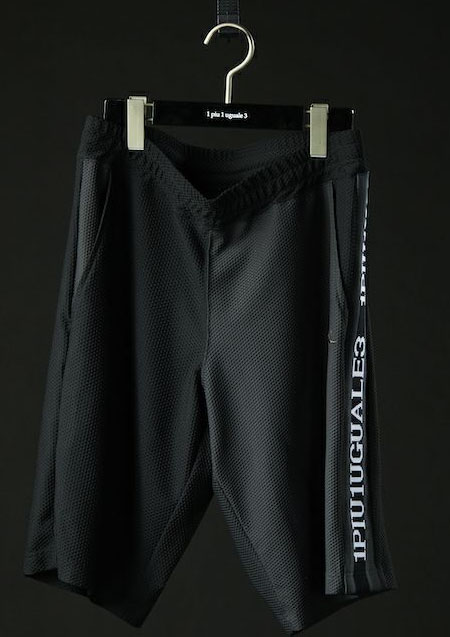 1PIU1UGUALE3 SPORT TECHNICAL MESH EASY SHORTS | 99/88 BLACK/CHARCOAL