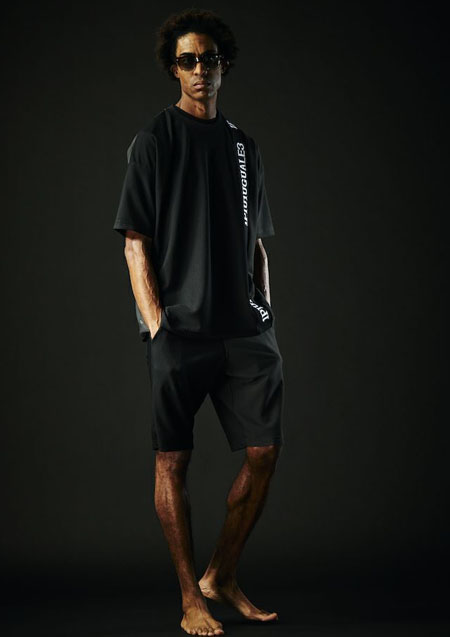 1PIU1UGUALE3 SPORT TECHNICAL MESH EASY SHORTS | 99/88 BLACK/CHARCOAL