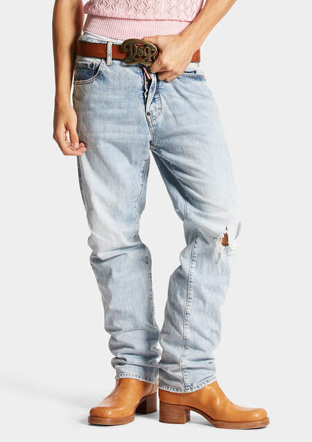 DSQUARED2 LIGHT PALM BEACH WASH 642 JEANS | 470INDIGO