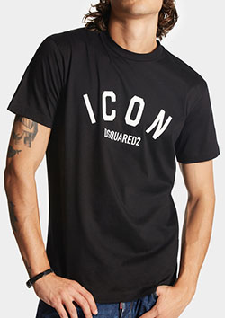 DSQUARED2 BE ICON COOL FIT T-SHIRT | BLACK
