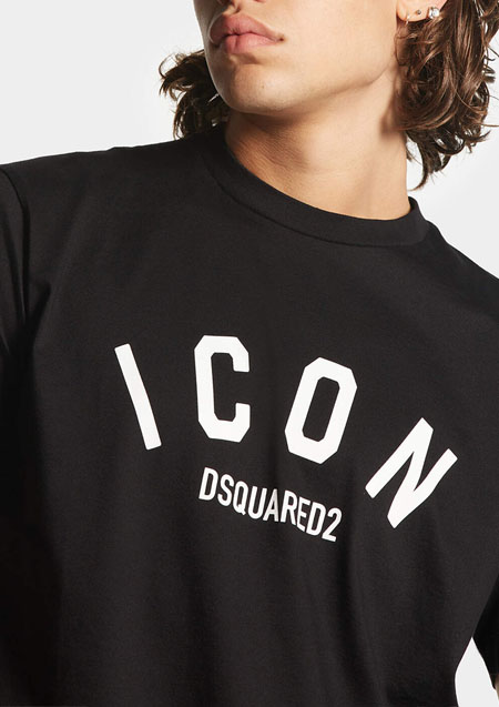 DSQUARED2 BE ICON COOL FIT T-SHIRT | BLACK