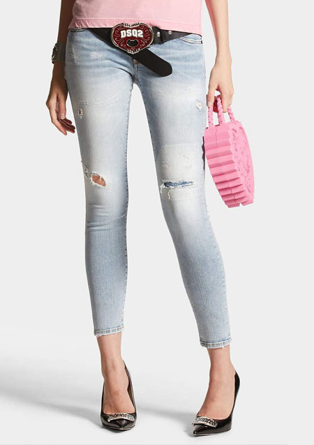 DSQUARED2 LIGHT SUPER SOFT WASH JENNIFER JEANS | 470INDIGO | LADIES