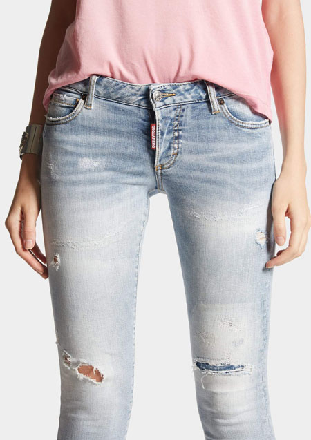 DSQUARED2 LIGHT SUPER SOFT WASH JENNIFER JEANS | 470INDIGO | LADIES