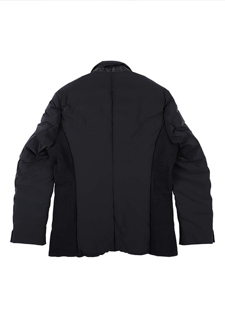 1PIU1UGUALE3 4WAY RIB ZIP JKT (DOWN) | BLACK