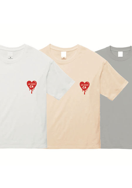 GOTHAMNYC LA HEART SS TEE | ECRU