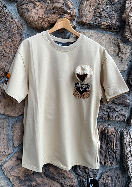 MOD WAVE MOVEMENT TEDDY CAPSULE T-SHIRT 001 | BEIGE