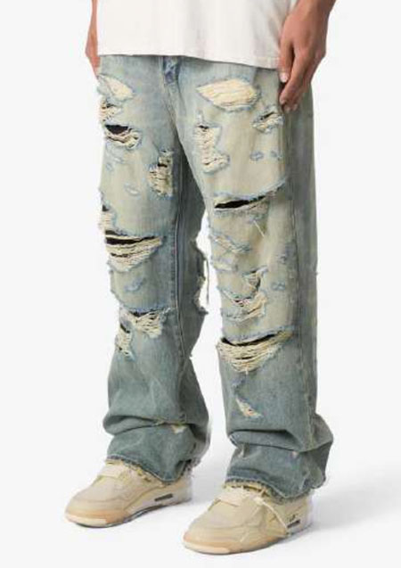 mnml ULTRA BAGGY DISTRESSED DENIM | VINTAGE BLUE