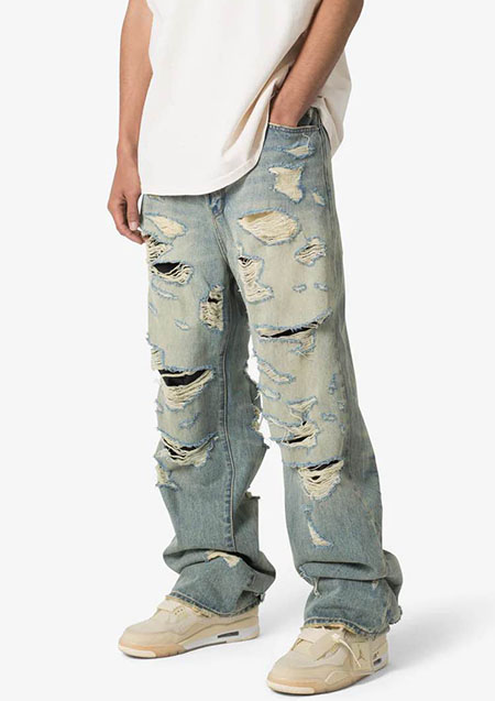 mnml ULTRA BAGGY DISTRESSED DENIM | VINTAGE BLUE