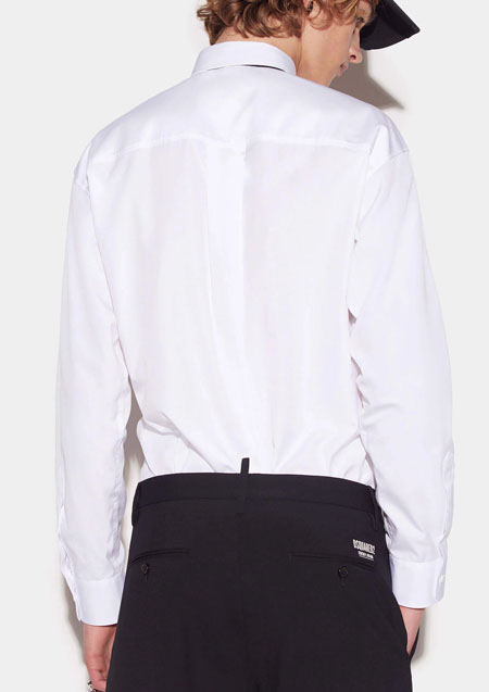 DSQUARED2 DROP SHOULDER SHIRT | 100WHITE