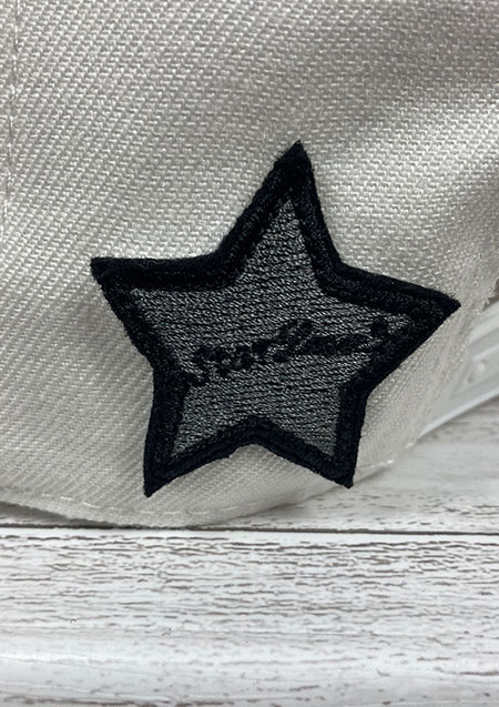 StarLean STAR 5 PARTS EMBROIDERY BASEBALL CAP|BLACK