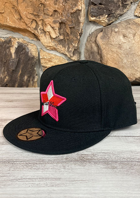 StarLean FIVE PARTS BASEBALL CAP PINK | BLACK-RED