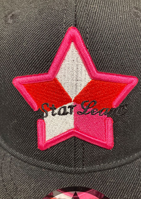 StarLean FIVE PARTS BASEBALL CAP PINK | BLACK-RED