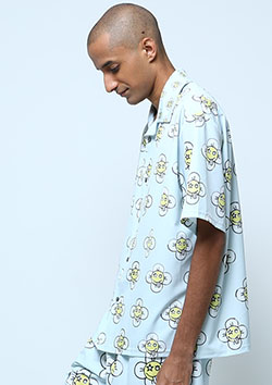 MAXSIX FLOWER NICO ALOHA SHIRT | BLUE