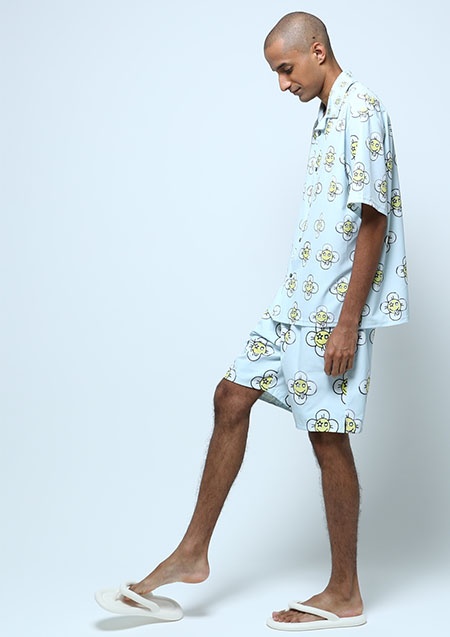 MAXSIX FLOWER NICO ALOHA SHIRT | BLUE