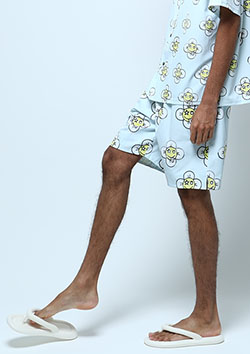 MAXSIX FLOWER NICO SHORT PANTS | BLUE