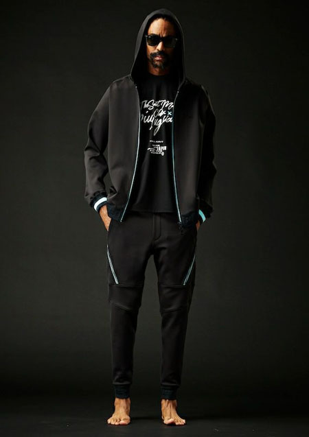 1PIU1UGUALE3 SPORT_THESAINT MAFIA CLUB  ZIP UP PARKA | 99BLACK