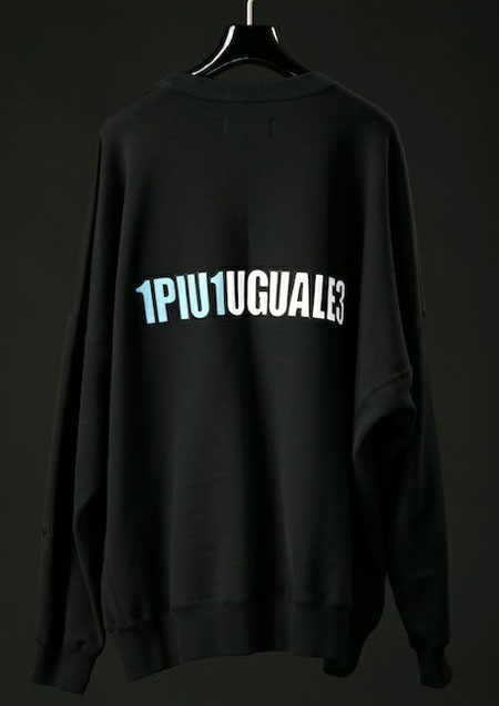 1PIU1UGUALE3 SPORT_THESAINT MAFIA CLUB HEAVY FRENCH BIG CREW PO | 99BLACK