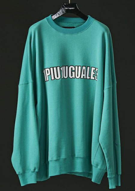 1PIU1UGUALE3 SPORT_THESAINT MAFIA CLUB HEAVY FRENCH BIG CREW PO | 53TURQUOISE