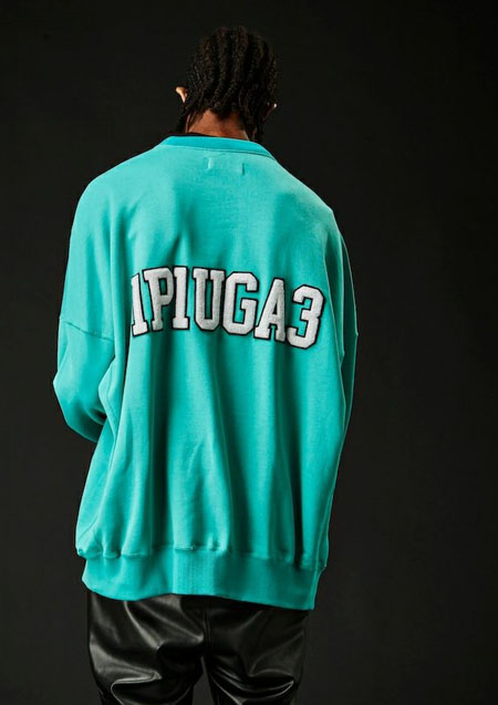 1PIU1UGUALE3 SPORT_THESAINT MAFIA CLUB HEAVY FRENCH BIG CREW PO | 53TURQUOISE