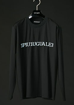 1PIU1UGUALE3 SPORT_THESAINT MAFIA CLUB COMFORTABLE CREW L/S | 99BLACK