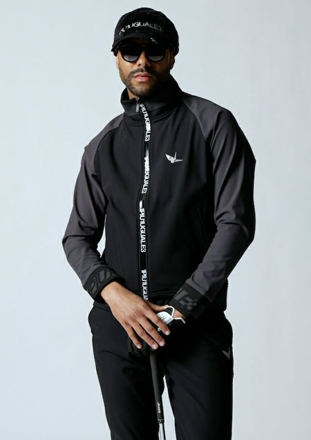 1PIU1UGUALE3 GOLF TRACK JACKET | 99BLACK | MENS