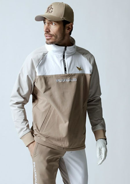 1PIU1UGUALE3 GOLF HALF ZIP | 25BEIGE | MENS