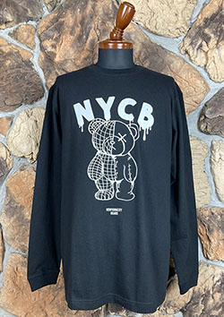 GOTHAM NYC POLYGON BEAR LS TEE | BLACK