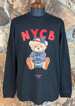 GOTHAM NYC BEAR LS TEE | BLACK