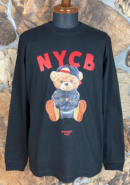 GOTHAM NYC BEAR LS TEE | BLACK