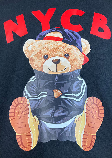 GOTHAM NYC BEAR LS TEE | BLACK