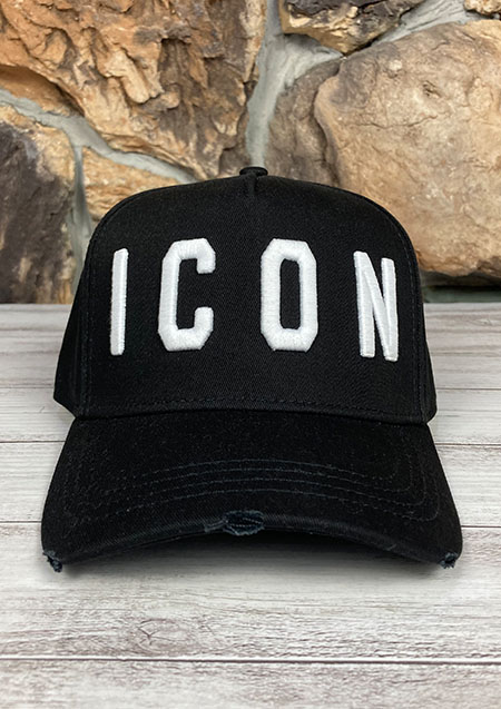 DSQUARED2 Be ICON Baseball Cap | M063 - BLACK+WHITE