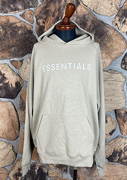 FOG ESSENTIALS 23SS FRONT LOGO RAGLAN WAFFLE HOODIE | SAND BAIGE