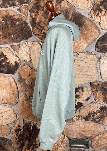 FOG ESSENTIALS 23SS FRONT LOGO RAGLAN WAFFLE HOODIE | SAND MINT