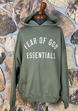 FOG ESSENTIALS 24FW ARCH LOGO SWEAT HOODIE | MILITARY