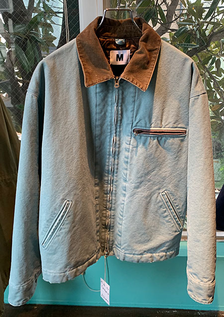 M used duck work jacket | turquoise