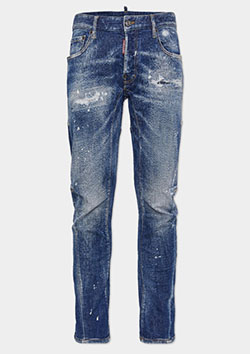 DSQUARED2 MEDIUM HERITAGE RAMMENDO WASH TIDY BIKER JEAN | 470BLUE