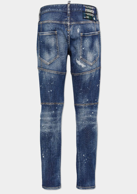 DSQUARED2 MEDIUM HERITAGE RAMMENDO WASH TIDY BIKER JEAN | 470BLUE