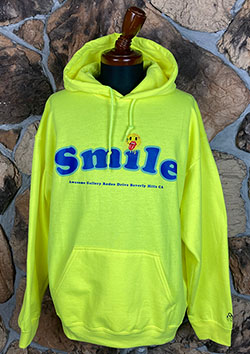 AWESOME SMILE HOODIE FLUO 24FW012 | YELLOW FLUO