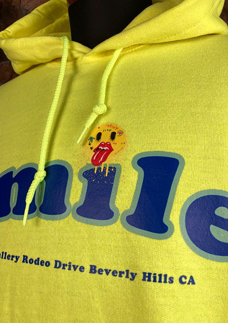 AWESOME SMILE HOODIE FLUO 24FW012 | YELLOW FLUO