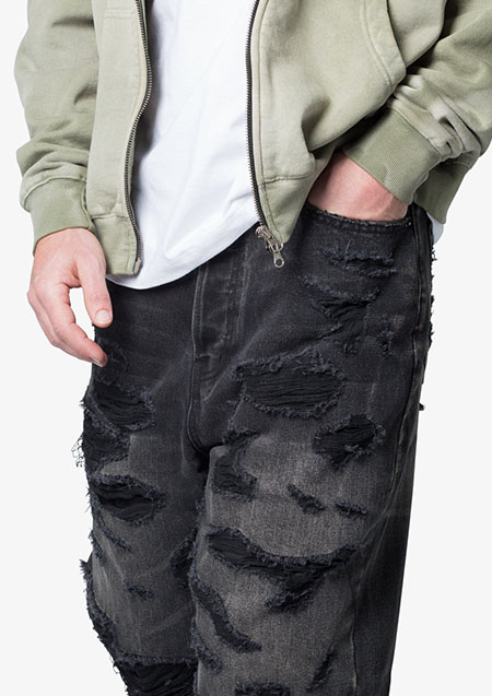 mnml DISTRESSED DENIM | VINTAGE BLACK